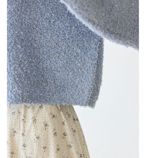 Rope&rsquo;Picnic「スパンコール混リボンヤーンニットプルオーバー」|ニット・セーター|