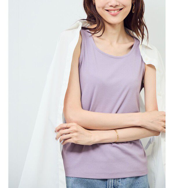 Rope&rsquo;Picnic「ベーシックリブタンクトップ」|タンクトップ|パープル系(54)