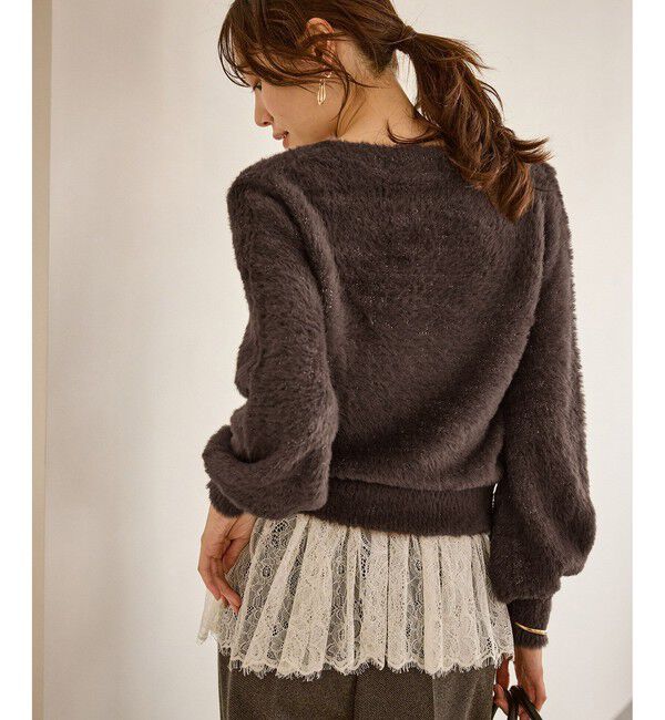 Rope&rsquo;Picnic「ショートフェザーニットプルオーバー」|ニット・セーター|