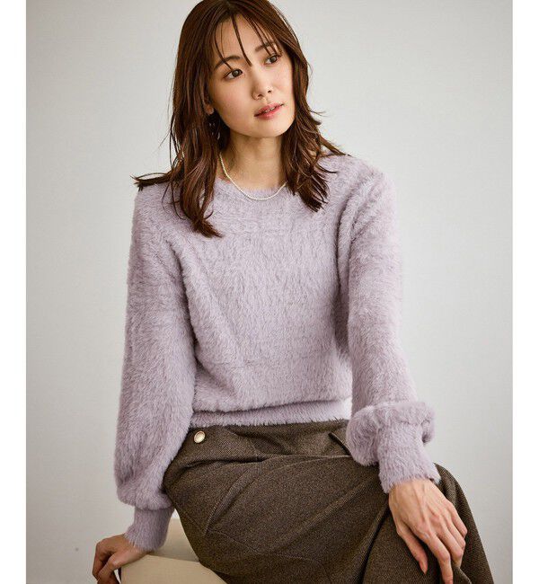 Rope&rsquo;Picnic「ショートフェザーニットプルオーバー」|ニット・セーター|