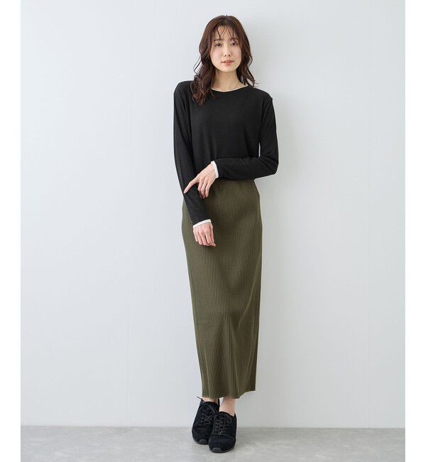 Rope&rsquo;Picnic「レイヤード風シアーロングスリーブTシャツ」|Tシャツ・カットソー|