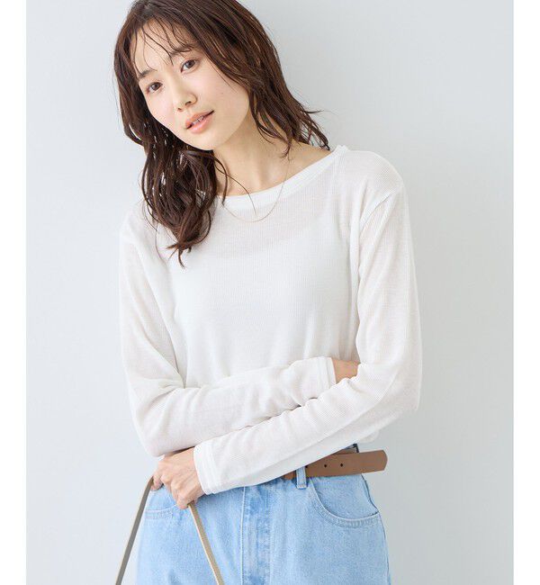 Rope&rsquo;Picnic「レイヤード風シアーロングスリーブTシャツ」|Tシャツ・カットソー|