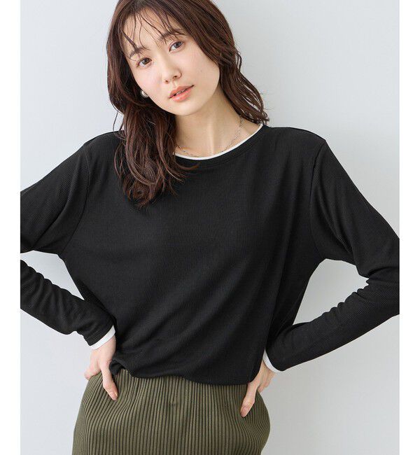 Rope&rsquo;Picnic「レイヤード風シアーロングスリーブTシャツ」|Tシャツ・カットソー|