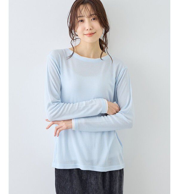 Rope&rsquo;Picnic「レイヤード風シアーロングスリーブTシャツ」|Tシャツ・カットソー|