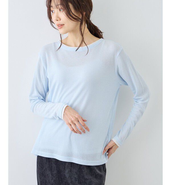 Rope&rsquo;Picnic「レイヤード風シアーロングスリーブTシャツ」|Tシャツ・カットソー|