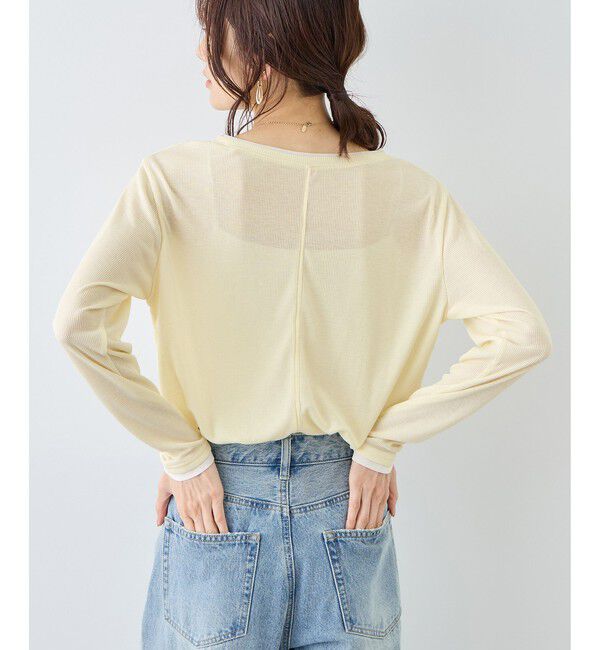 Rope&rsquo;Picnic「レイヤード風シアーロングスリーブTシャツ」|Tシャツ・カットソー|
