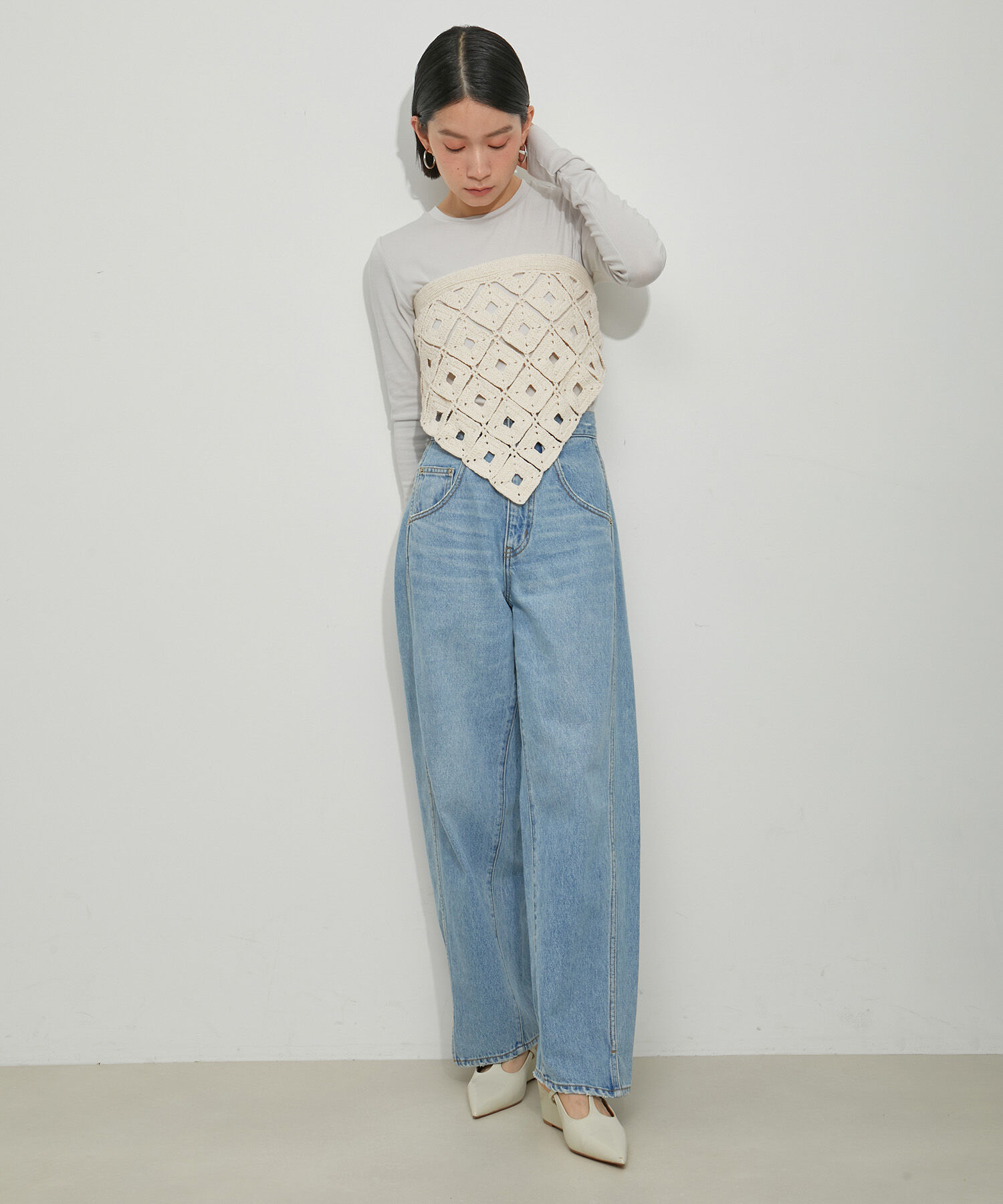 ADAM ET ROPE'「【洗える】クロシェベルト」|ベルト|