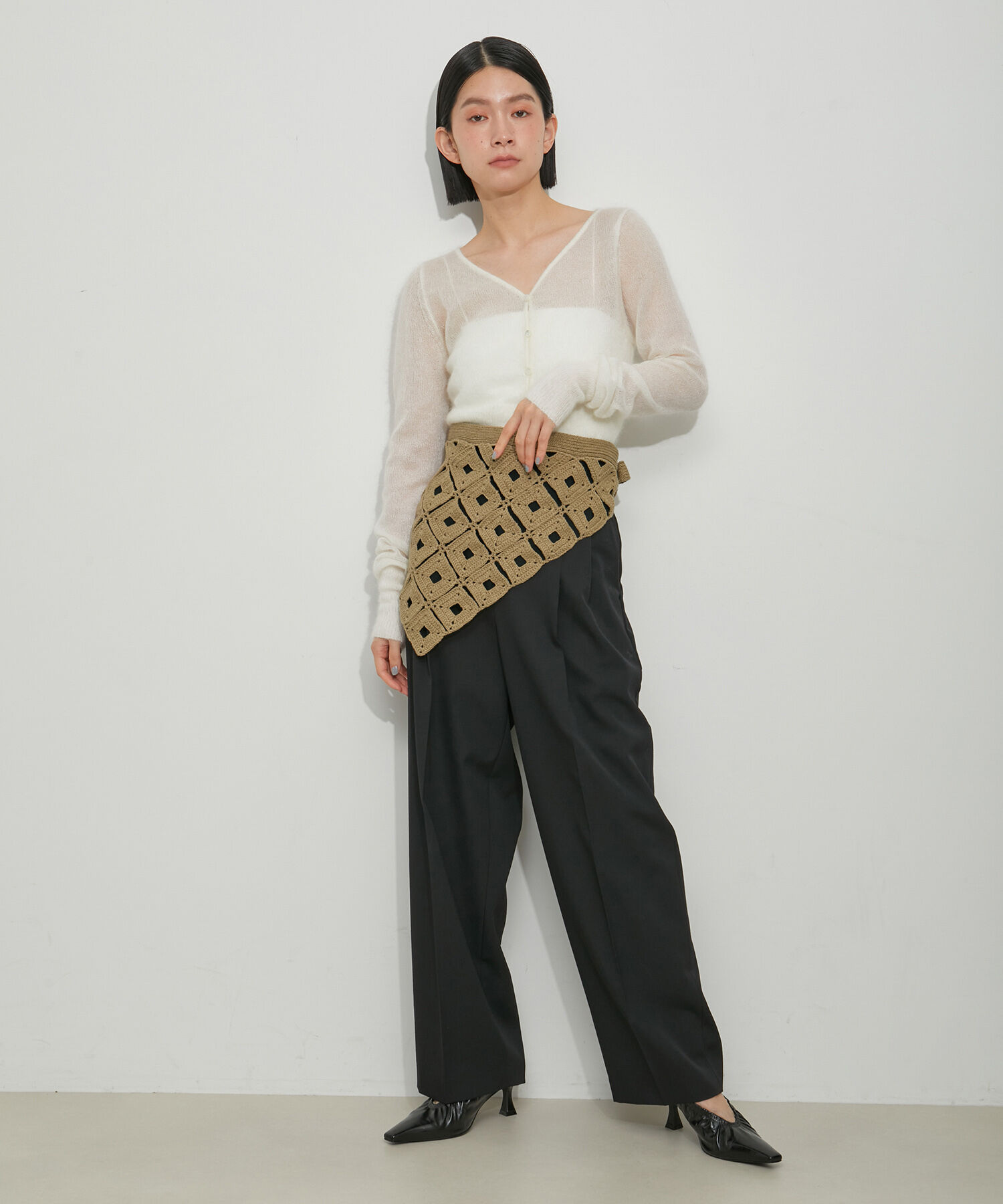 ADAM ET ROPE'「【洗える】クロシェベルト」|ベルト|