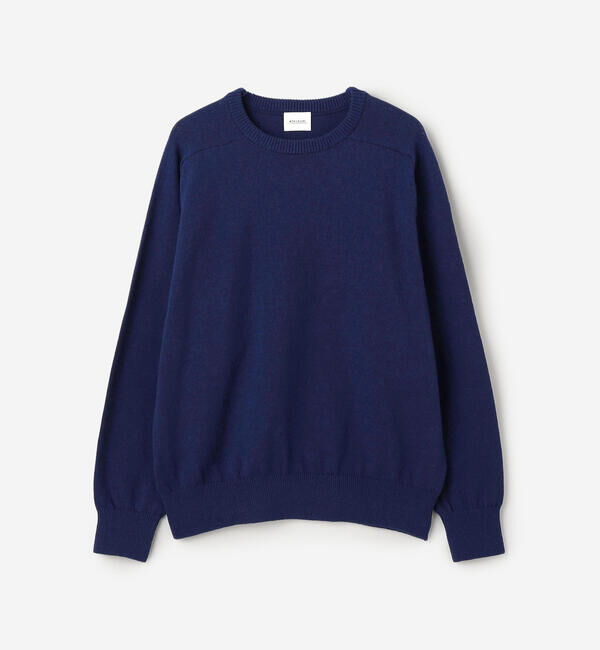 Morris & Sons「MORRIS & SONS | コットン サドルショルダーニット MEN」|ニット・セーター|NAVY