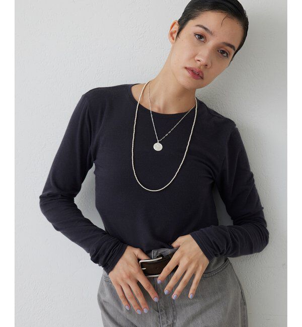  「【THE PAUSE】シアーロンTEE」|Tシャツ・カットソー|チャコールグレー