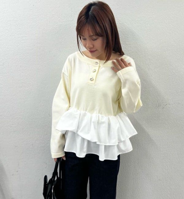  「ペプラムヘンリーニット」|ニット・セーター|