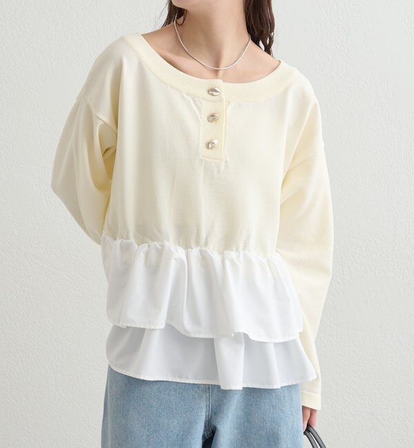  「ペプラムヘンリーニット」|ニット・セーター|