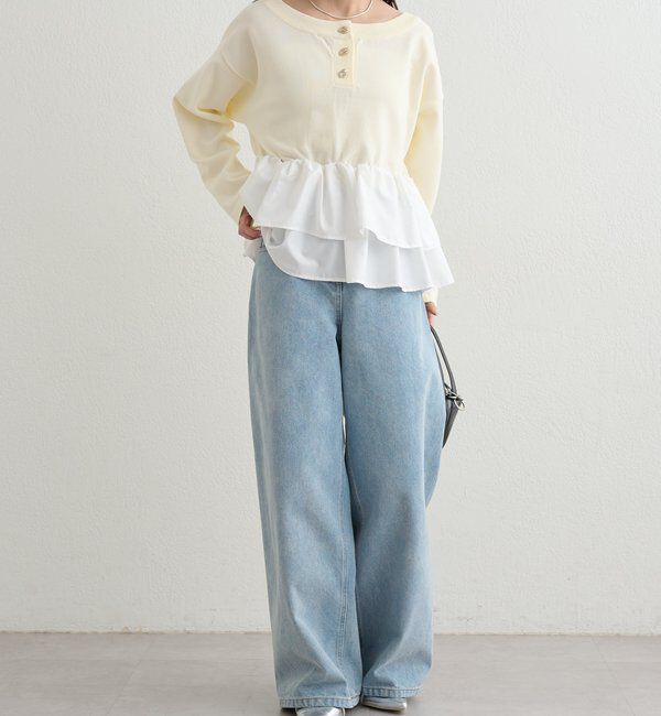  「ペプラムヘンリーニット」|ニット・セーター|