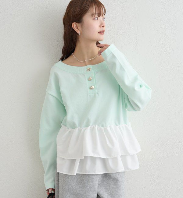  「ペプラムヘンリーニット」|ニット・セーター|