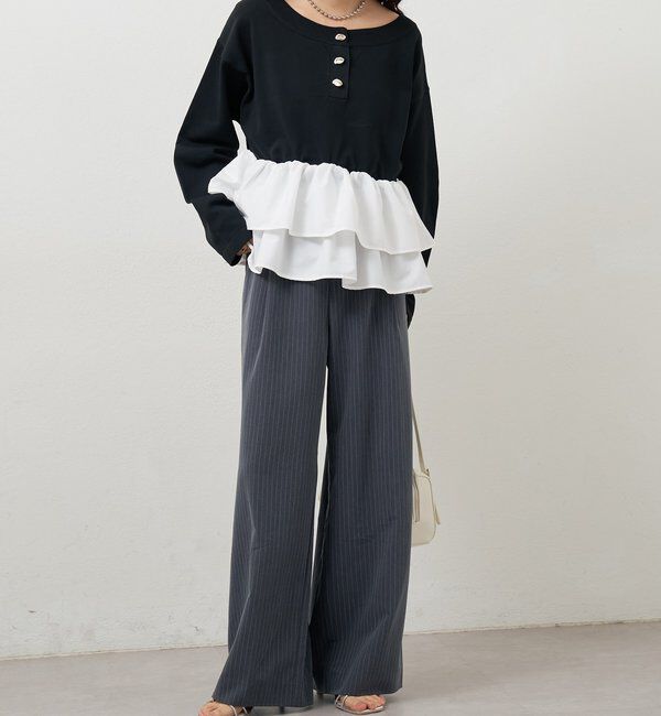  「ペプラムヘンリーニット」|ニット・セーター|