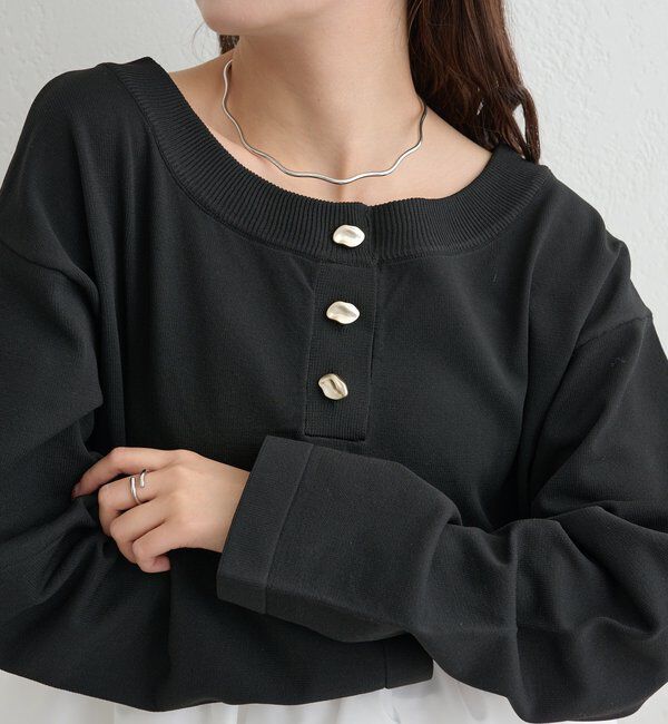  「ペプラムヘンリーニット」|ニット・セーター|