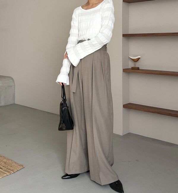  「ランダムリブプルオーバー」|ニット・セーター|