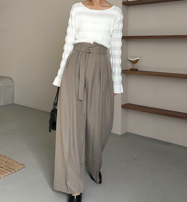  「ランダムリブプルオーバー」|ニット・セーター|