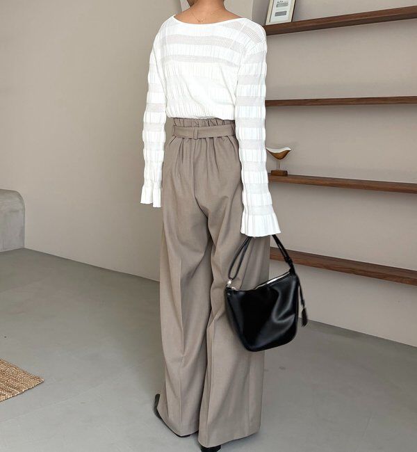  「ランダムリブプルオーバー」|ニット・セーター|