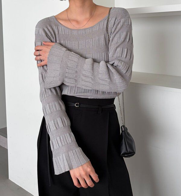  「ランダムリブプルオーバー」|ニット・セーター|