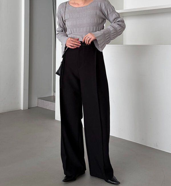  「ランダムリブプルオーバー」|ニット・セーター|