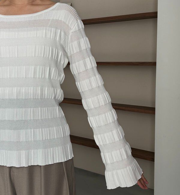  「ランダムリブプルオーバー」|ニット・セーター|