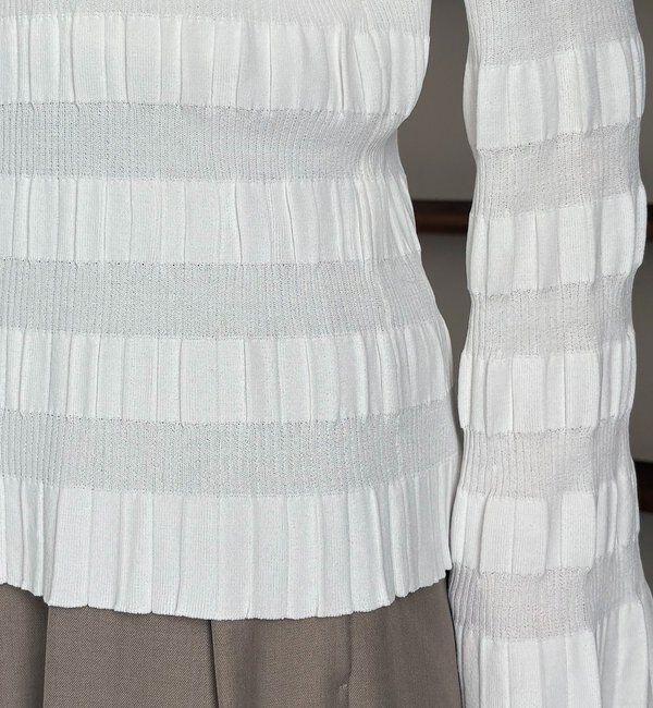  「ランダムリブプルオーバー」|ニット・セーター|