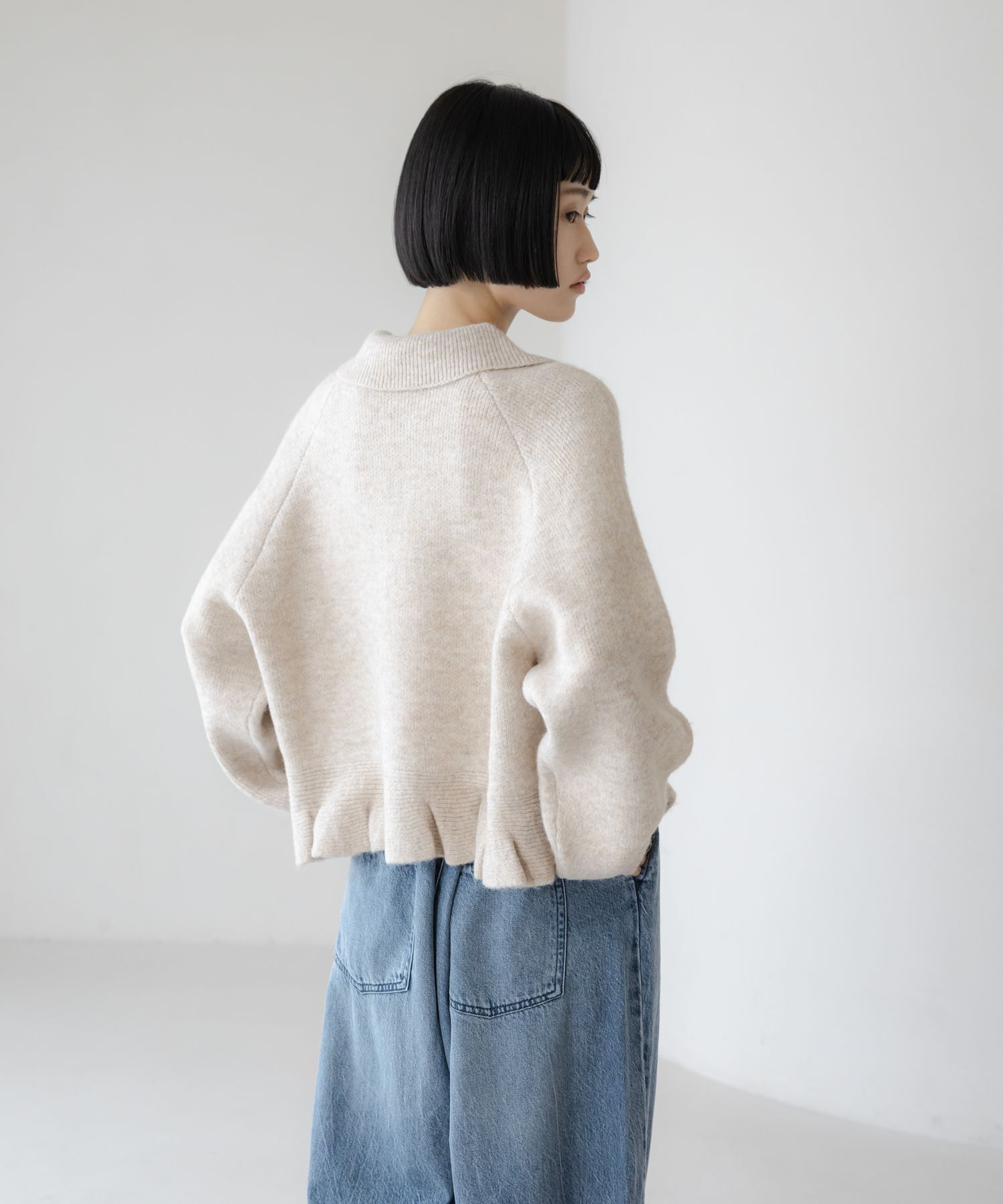 LOWRYS FARM「エリニットフリルブルゾン」|その他|