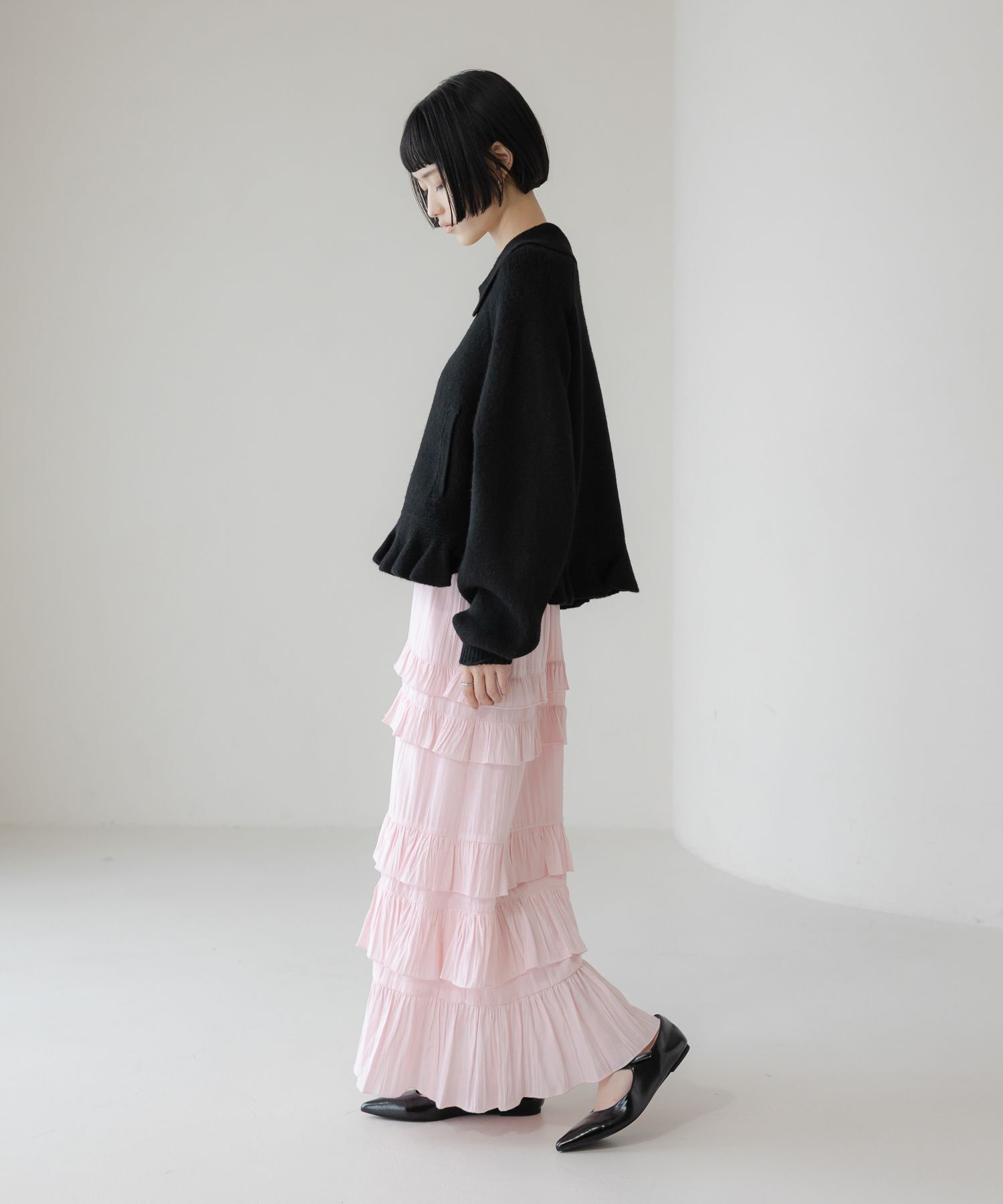 LOWRYS FARM「エリニットフリルブルゾン」|その他|