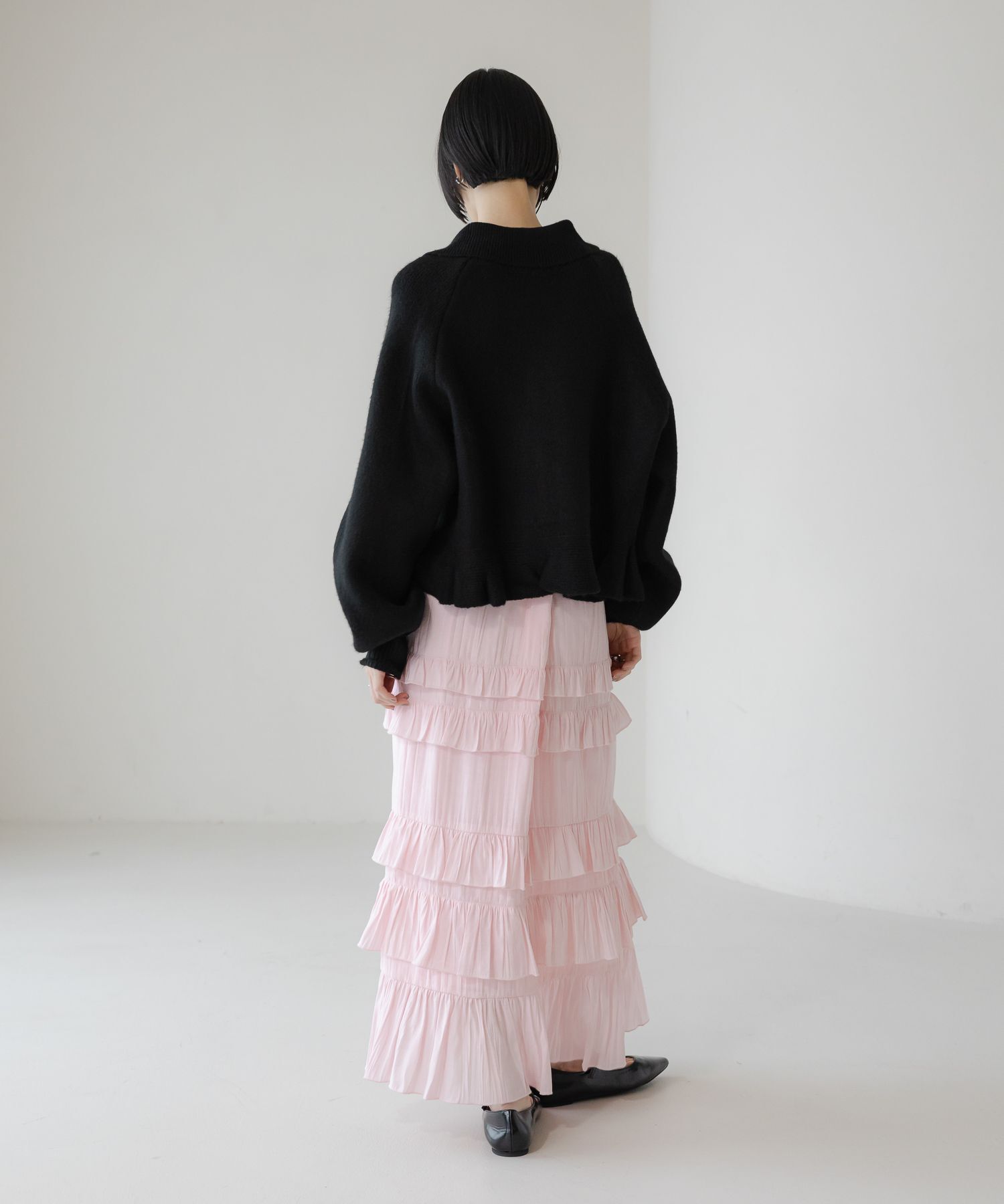 LOWRYS FARM「エリニットフリルブルゾン」|その他|