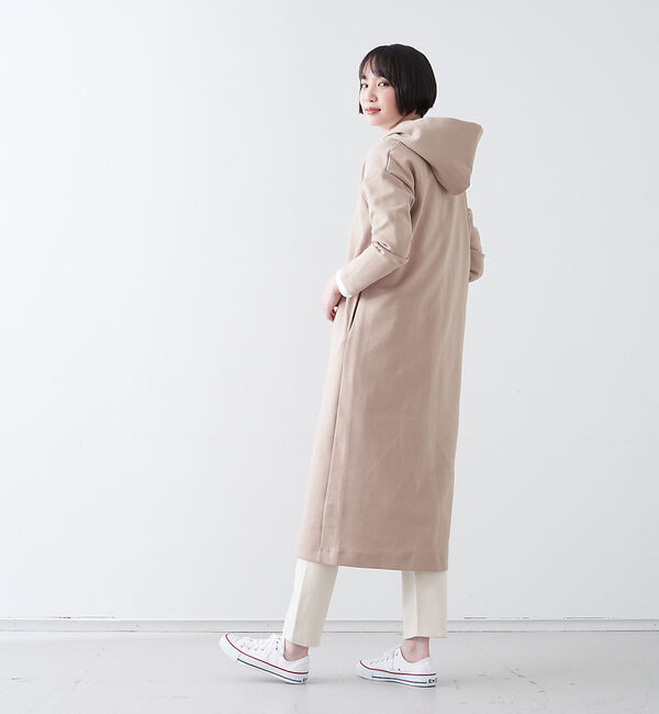 collex「ダンボールニット　パーカーロングワンピース」|ワンピース|グレージュ