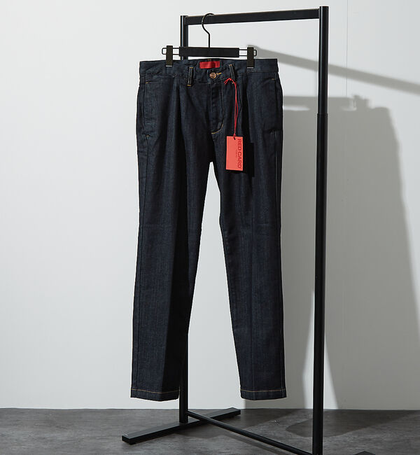 ABAHOUSE「【RED CARD TOKYO】Slack / デニムスラックス」|デニム|ダークネイビー