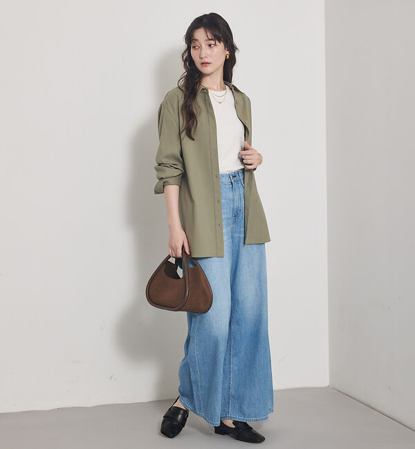 qualite「【HealthyDENIM】WildGingerEasy ワイドデニム」|デニム|