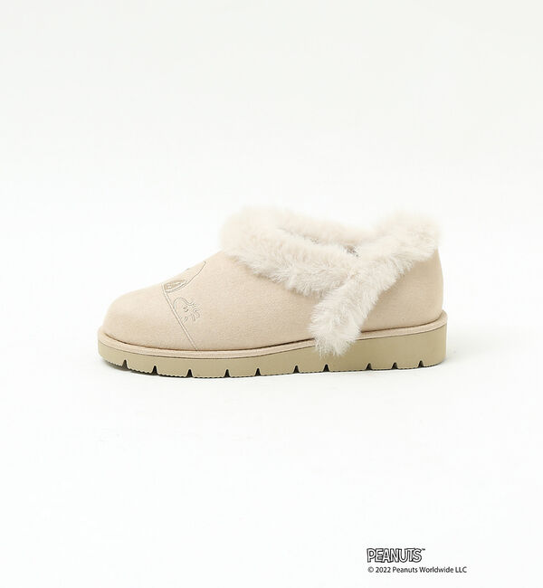 AU BANNISTER「【PEANUTS&times;Au BANNISTER】スヌーピーコラボ エコムートンブーツ」|ショートブーツ|