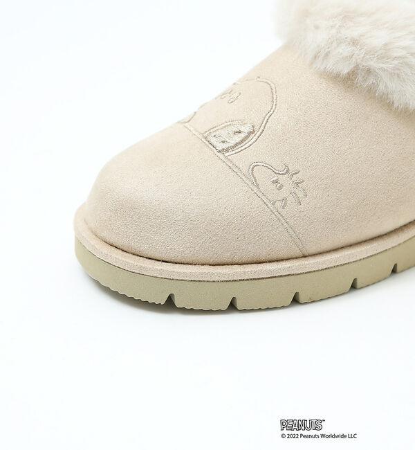 AU BANNISTER「【PEANUTS&times;Au BANNISTER】スヌーピーコラボ エコムートンブーツ」|ショートブーツ|