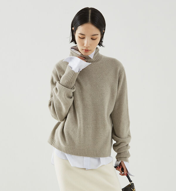 The Store by C' 「【COCUCA】セーブルウールニットプルオーバー」|ニット・セーター|ベージュ