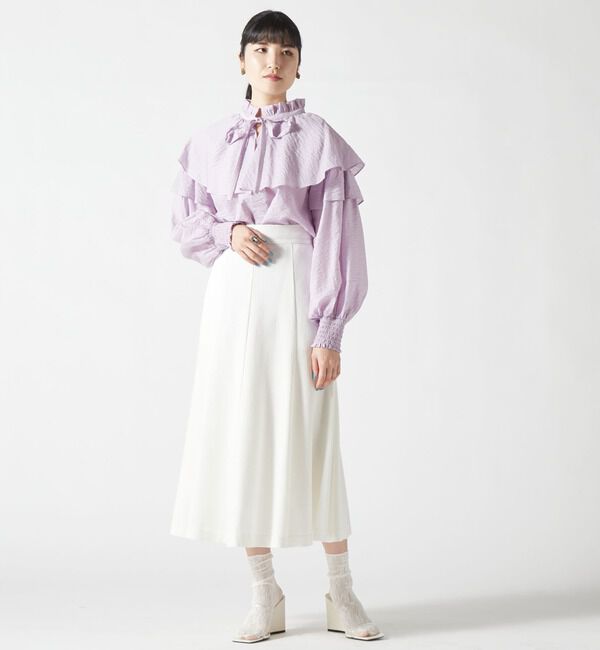 TIARA「2WAYフリルブラウス」|シャツ・ブラウス|ラベンダー