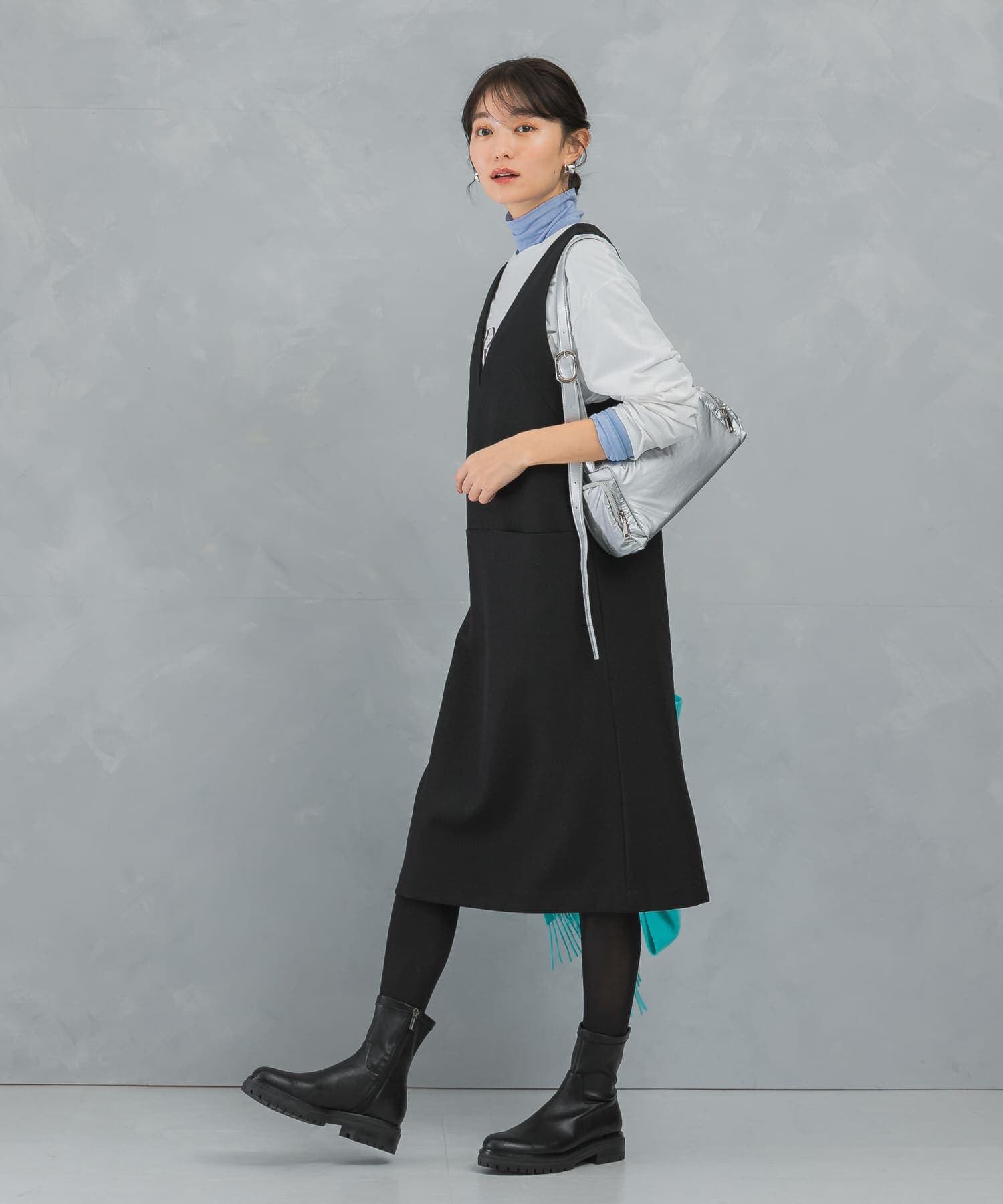 URBAN RESEARCH ROSSO「『UR TECH』ジャンパーワンピース」|ワンピース|