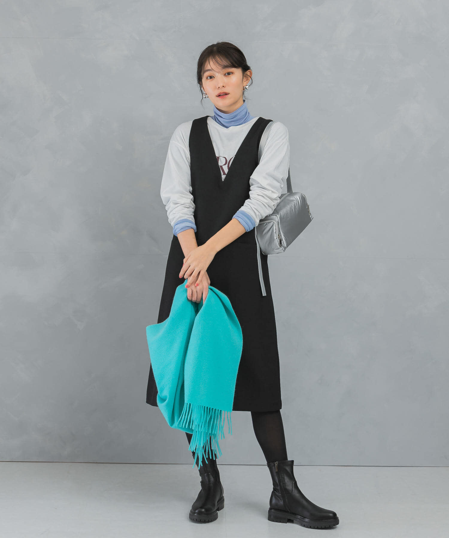 URBAN RESEARCH ROSSO「『UR TECH』ジャンパーワンピース」|ワンピース|