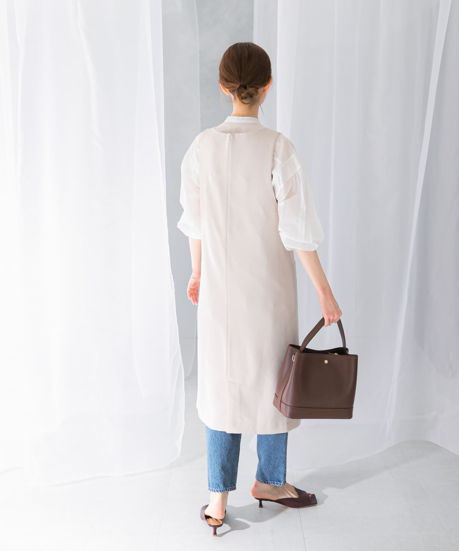 URBAN RESEARCH ROSSO「『UR TECH』ジャンパーワンピース」|ワンピース|