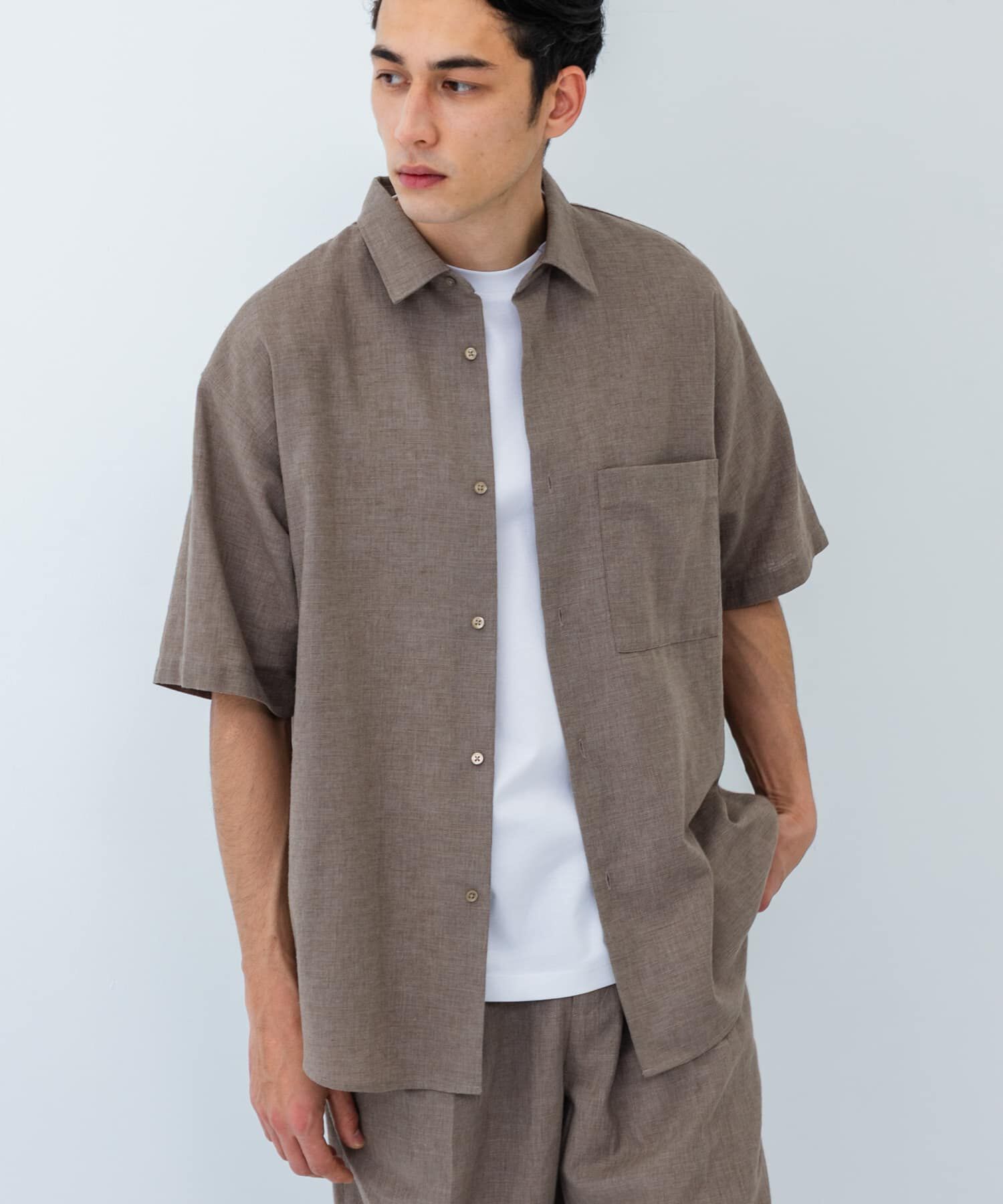URBAN RESEARCH「LINEN PIN HEAD SHORT-SLEEVE SHIRTS」|シャツ・ブラウス|