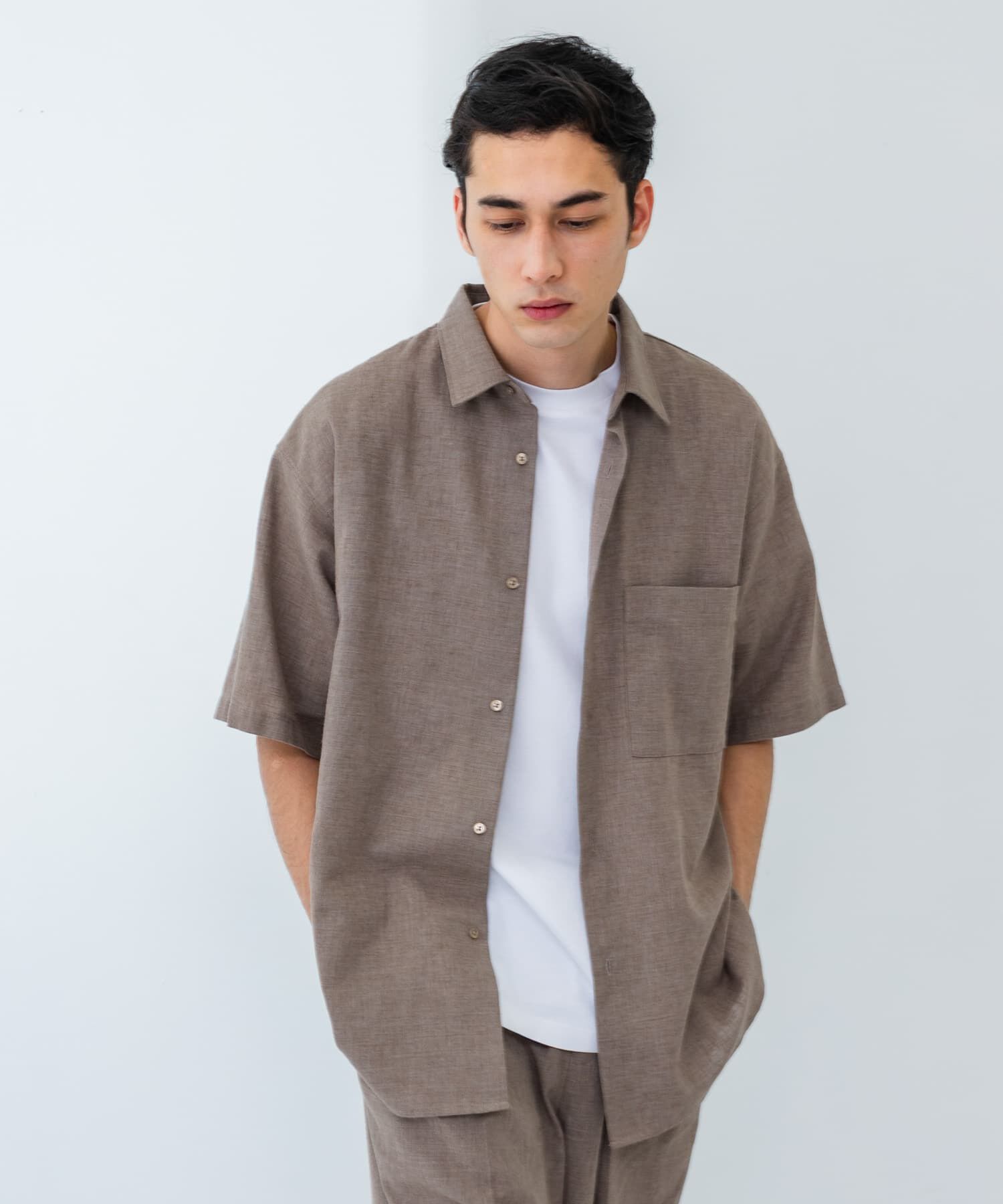 URBAN RESEARCH「LINEN PIN HEAD SHORT-SLEEVE SHIRTS」|シャツ・ブラウス|