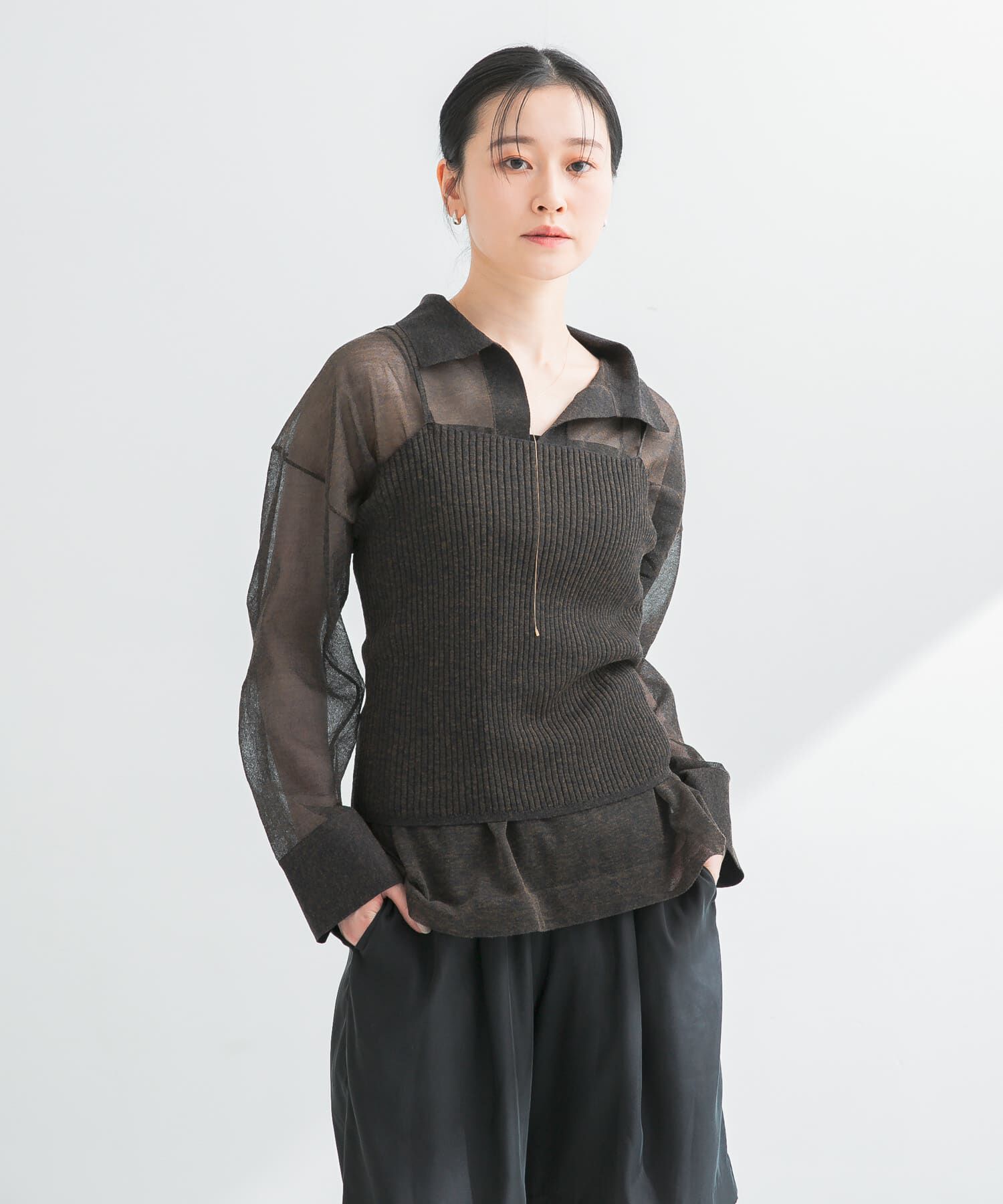 URBAN RESEARCH「ラミー混スキッパーシアーニット」|ニット・セーター|