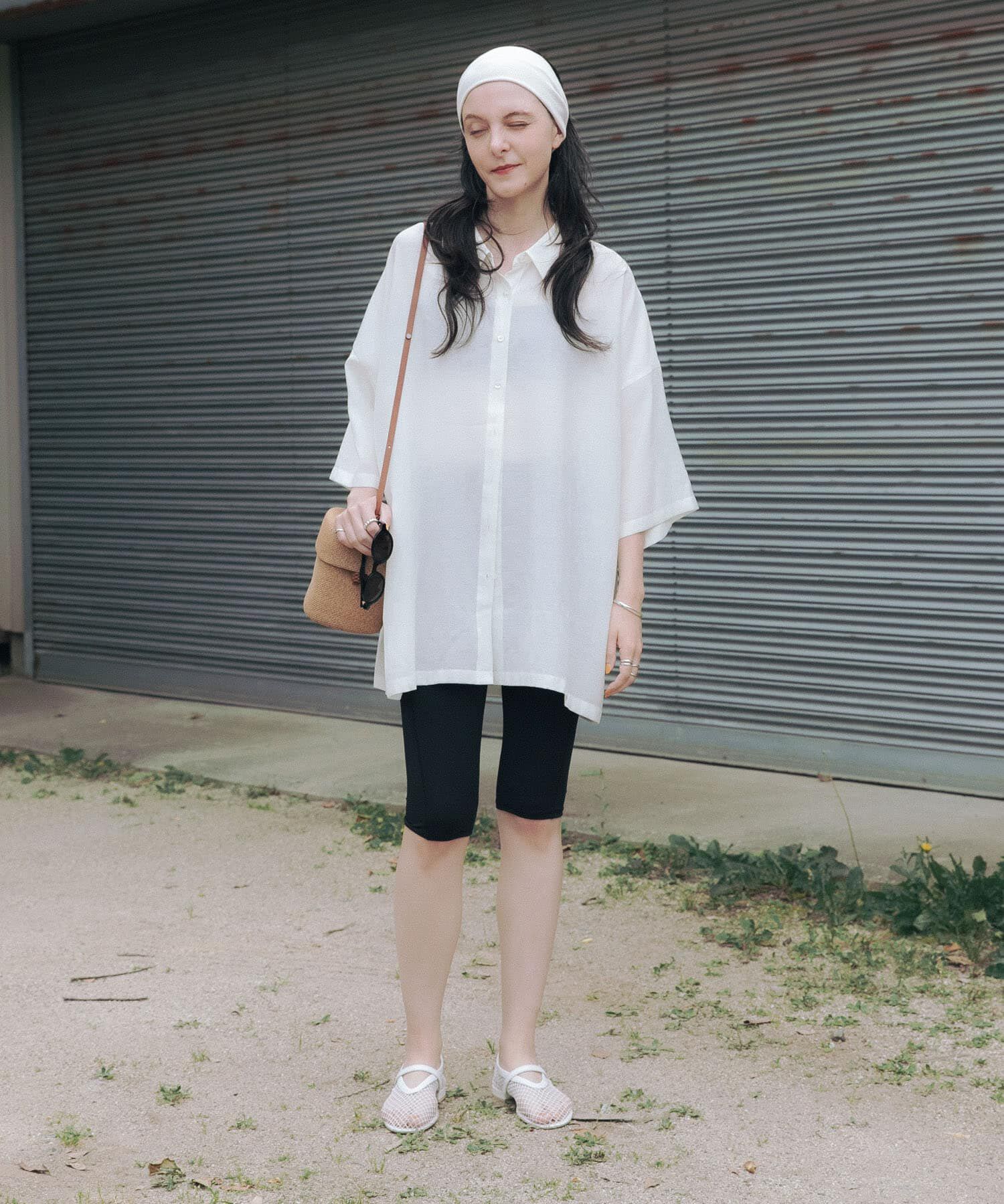 URBAN RESEARCH「ハーフスリーブシアーワイドシャツ」|シャツ・ブラウス|