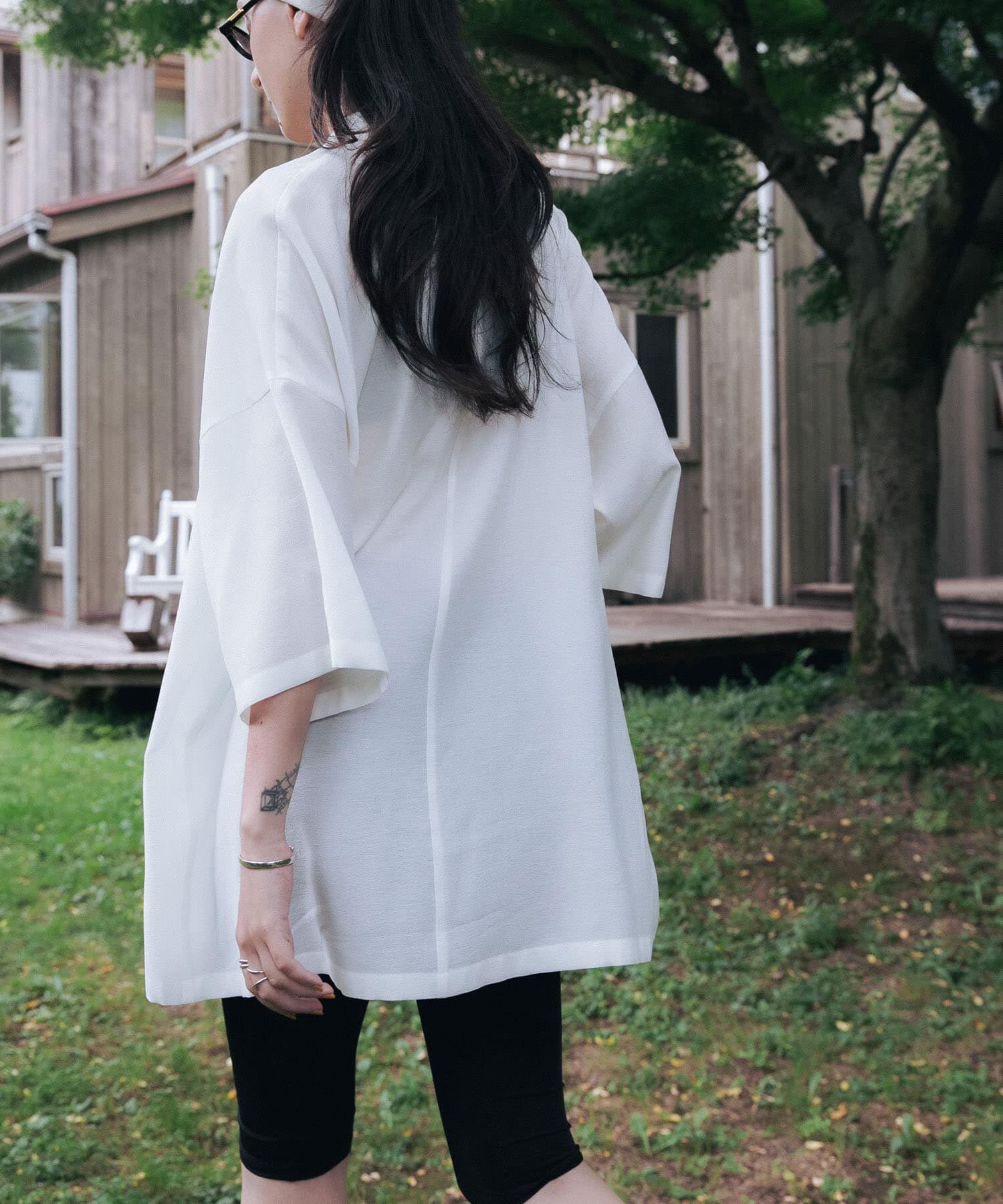 URBAN RESEARCH「ハーフスリーブシアーワイドシャツ」|シャツ・ブラウス|