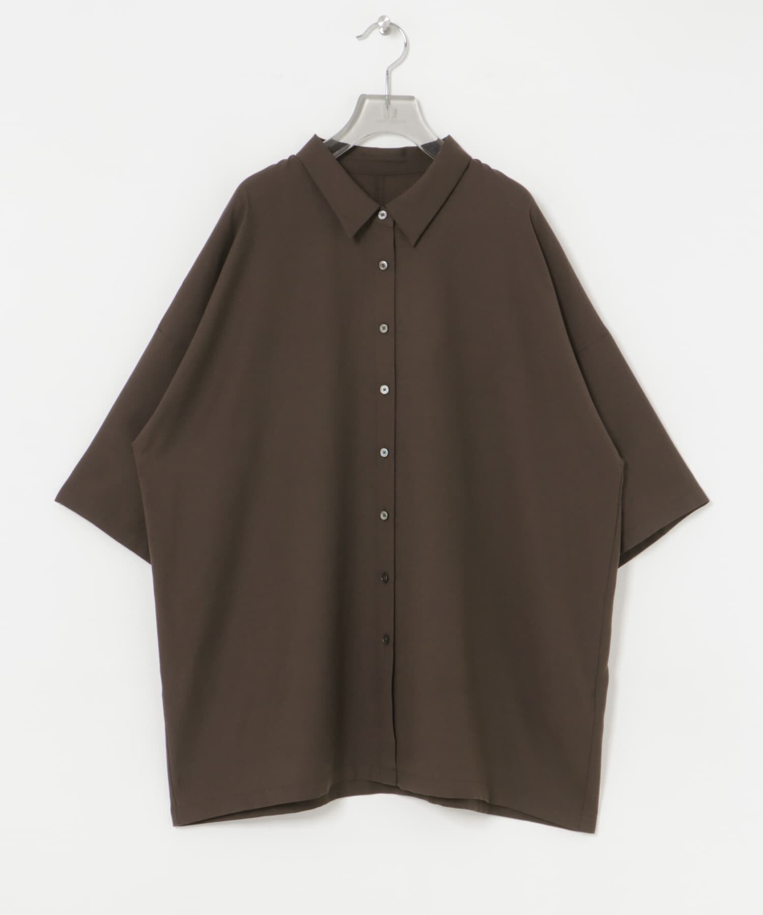 URBAN RESEARCH「ハーフスリーブシアーワイドシャツ」|シャツ・ブラウス|