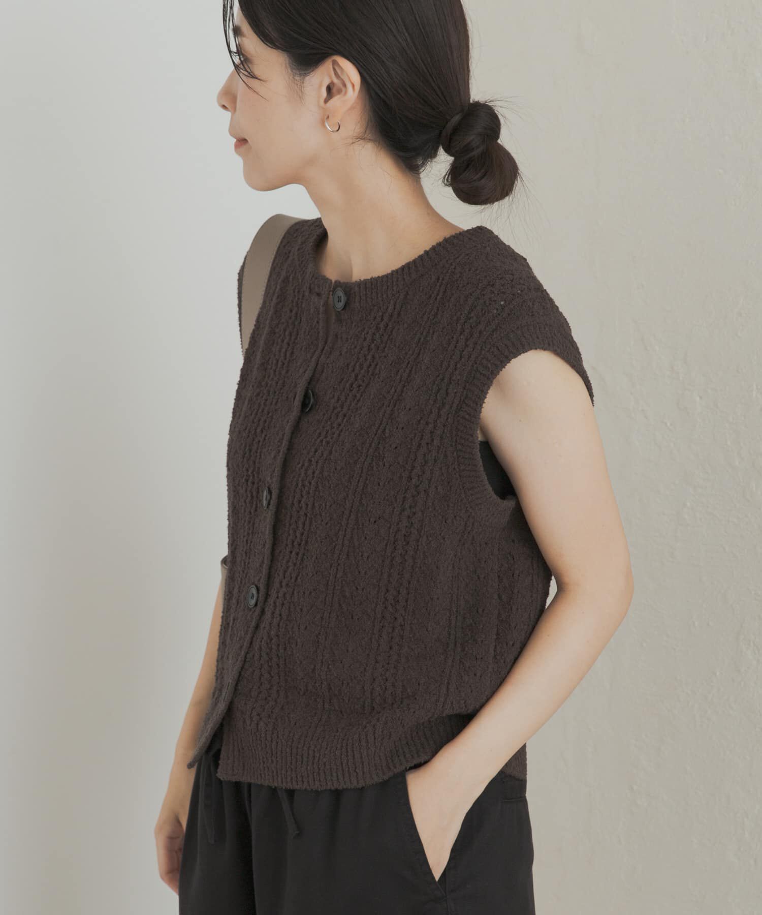 URBAN RESEARCH DOORS「ミニブークレニットベスト」|ベスト・ジレ|
