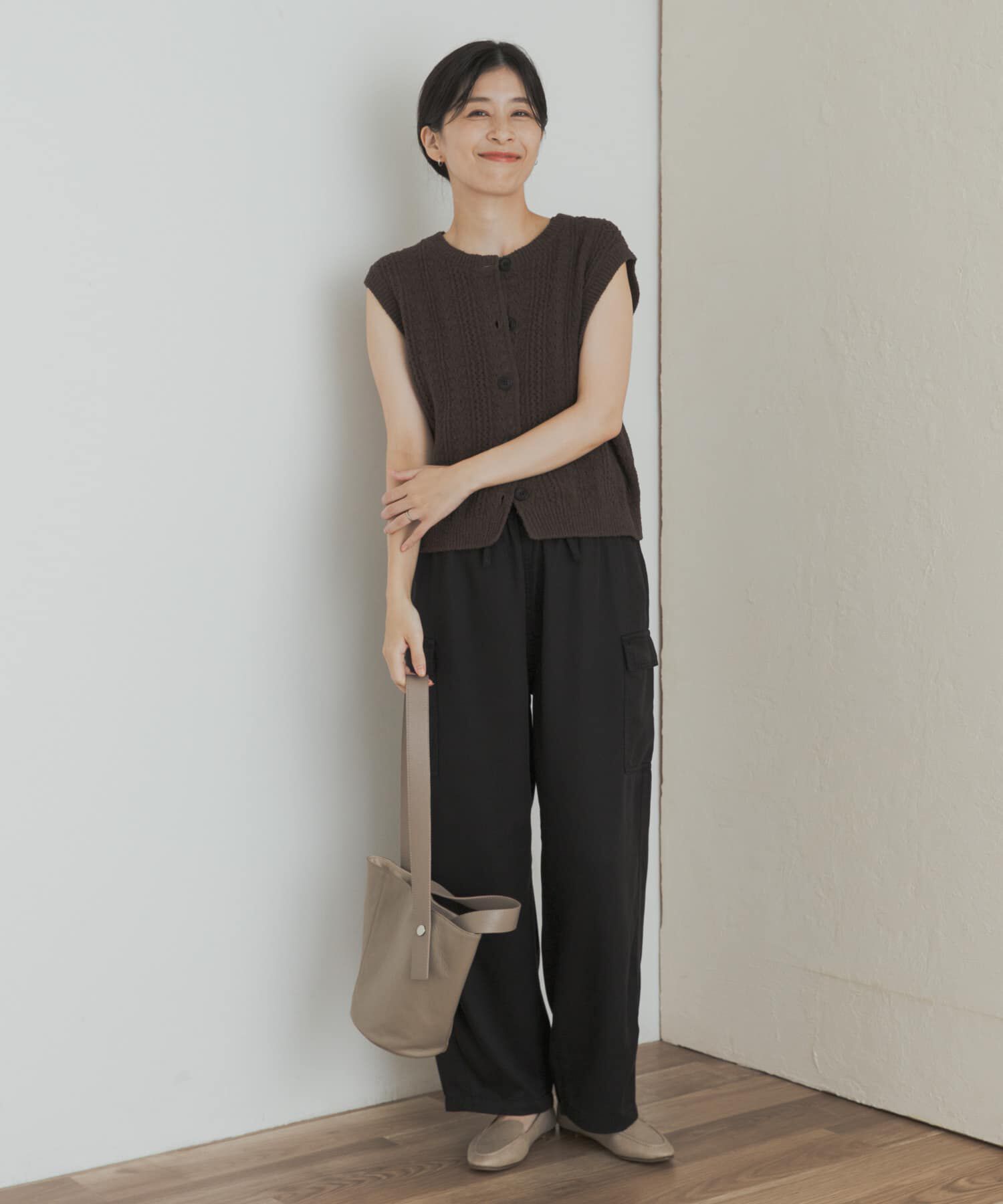 URBAN RESEARCH DOORS「ミニブークレニットベスト」|ベスト・ジレ|