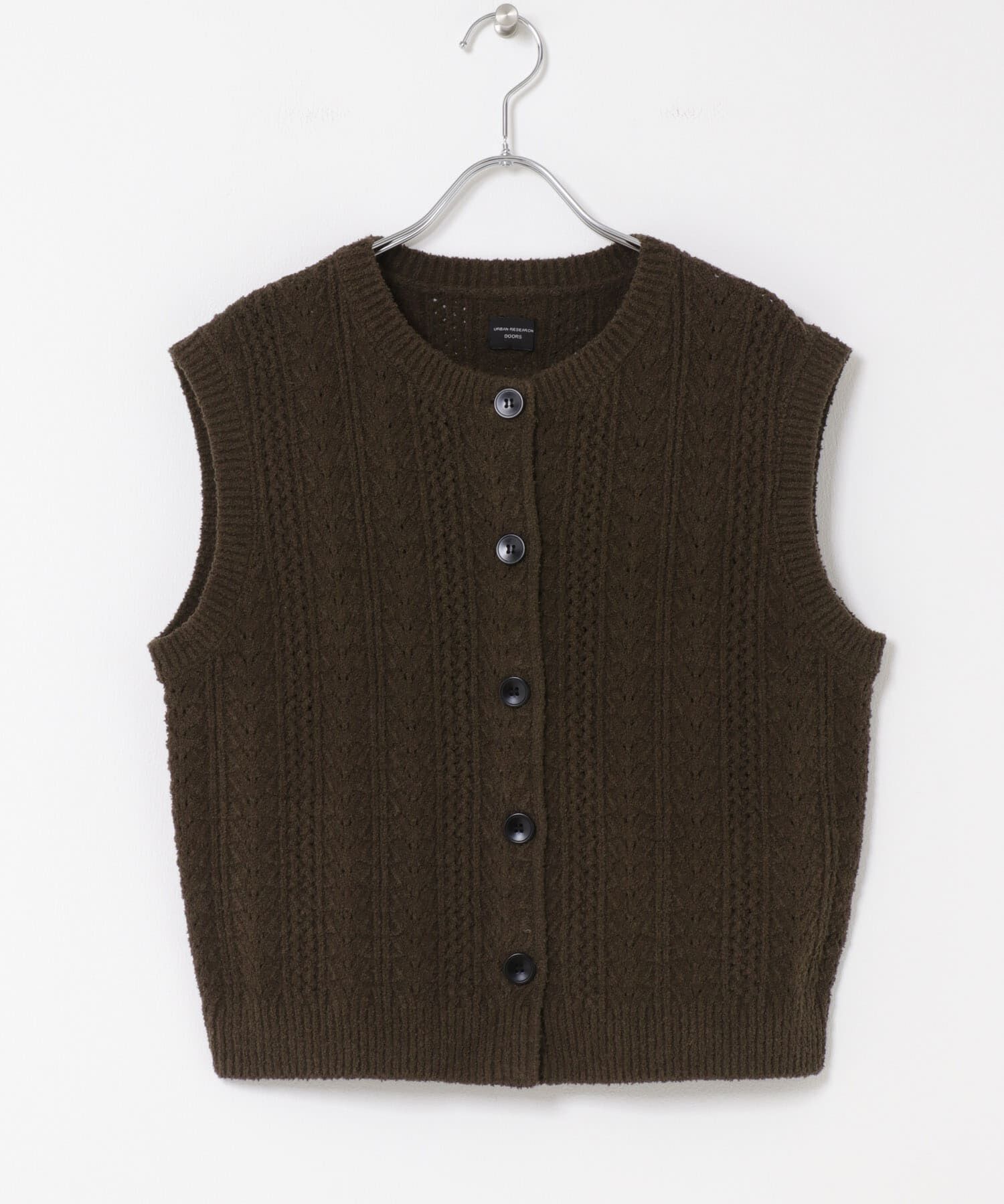 URBAN RESEARCH DOORS「ミニブークレニットベスト」|ベスト・ジレ|