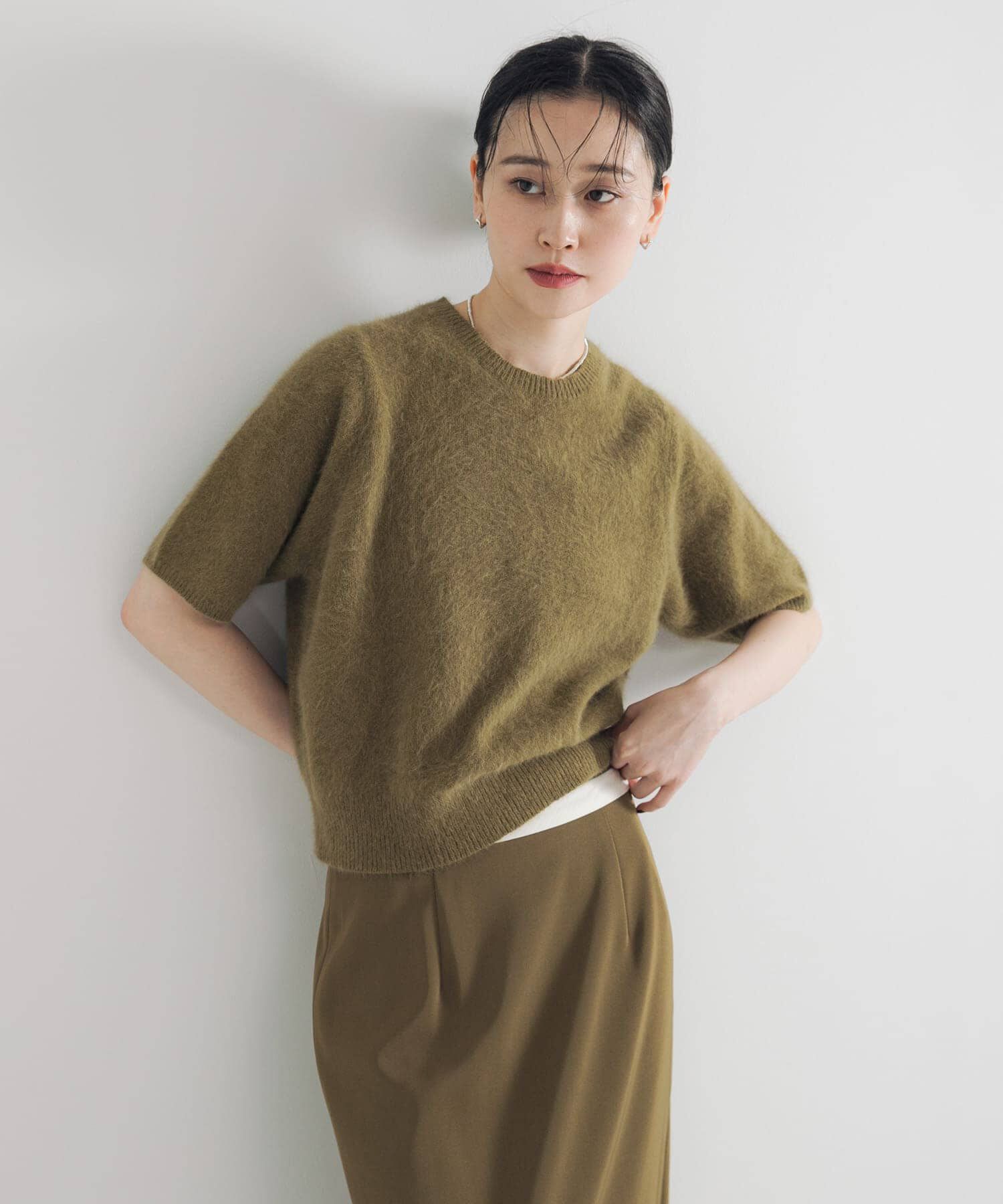 URBAN RESEARCH「FOX/CASHMEREハーフスリーブニット」|ニット・セーター|